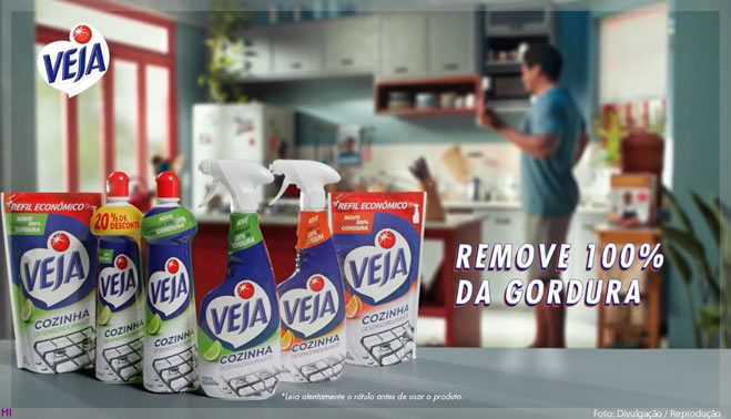 Nova campanha de Veja destaca produtos para cozinha e banheiro