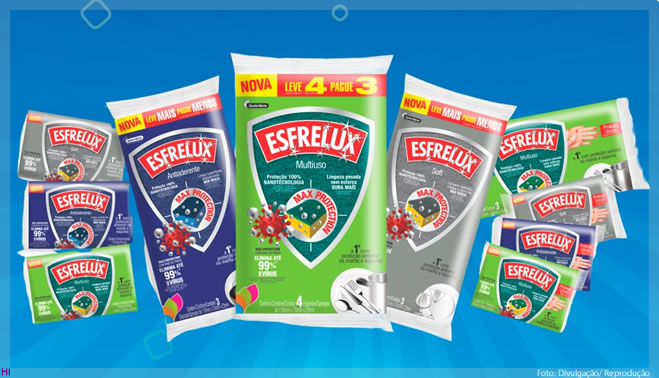 Esponja da Esfrelux possui ação antiviral Max Protection