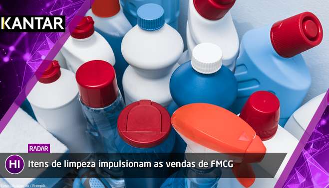 Itens de limpeza impulsionam as vendas de FMCG