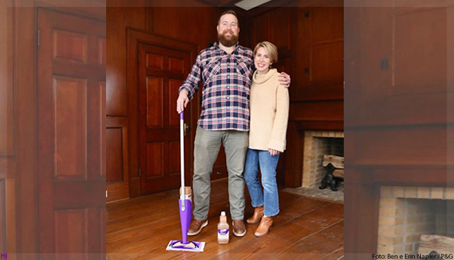 Swiffer da P&G faz parceira com estrelas da TV em reforma de casas