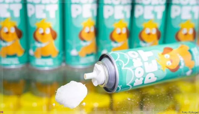 Espuma dispensa saquinho de cocô