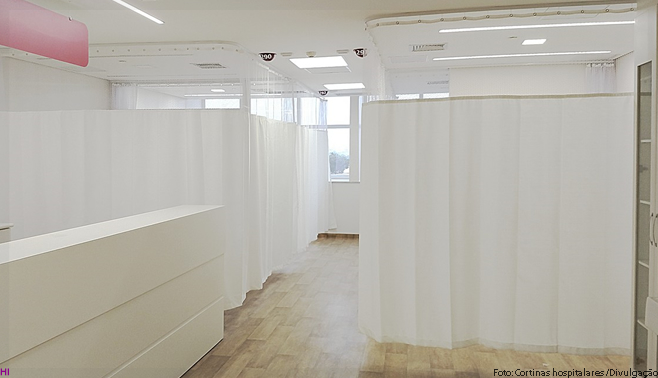 Cortinas hospitalares com nanotecnologia apresentam funcionalidades inovadoras