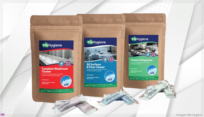 BioHygiene lança produtos de limpeza biotecnológicos em sachê de papel